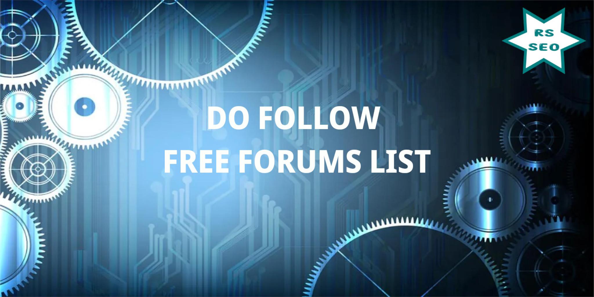 Do Follow Forums List