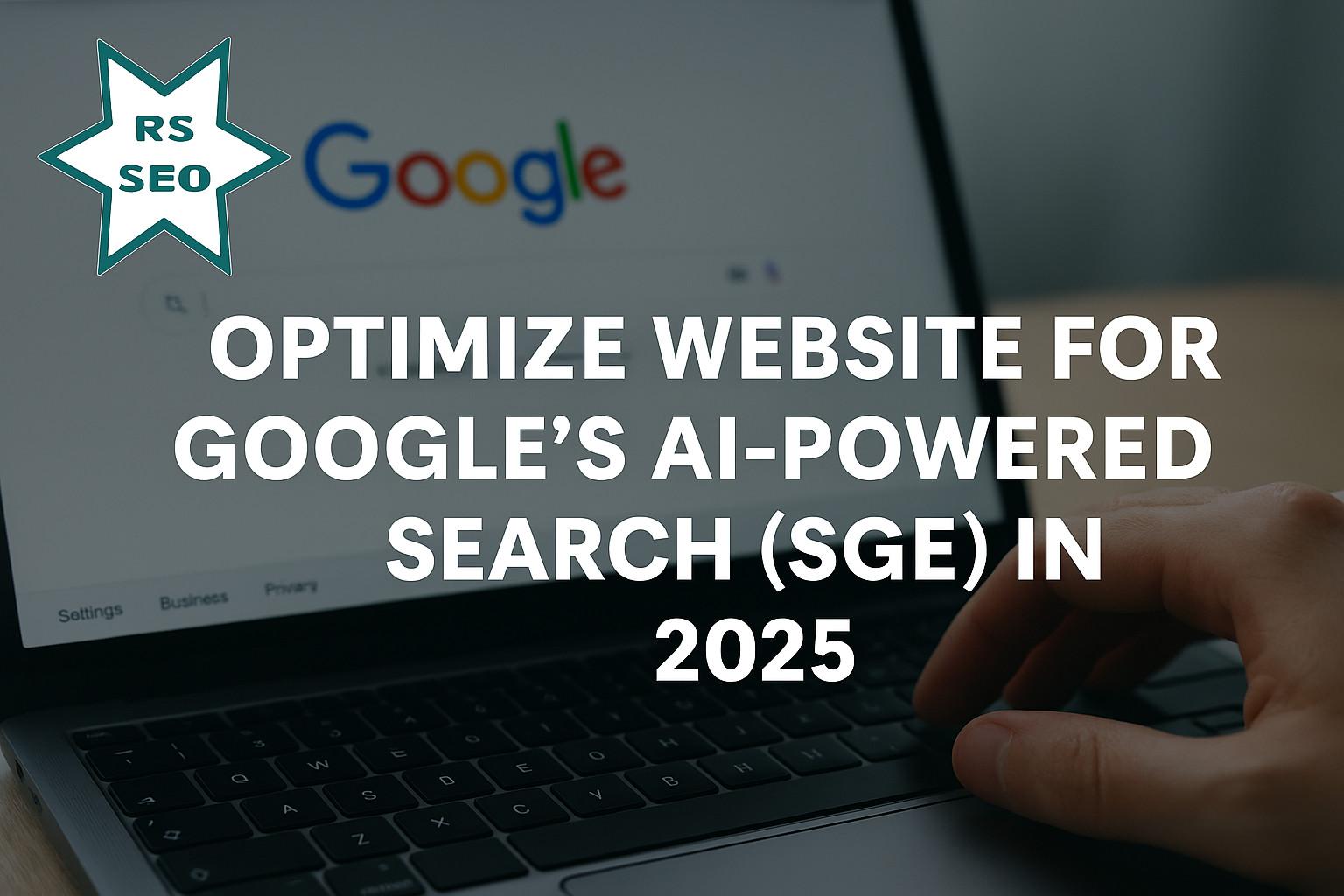 How to Optimize Website for Google SGE (AI Search) in 2025